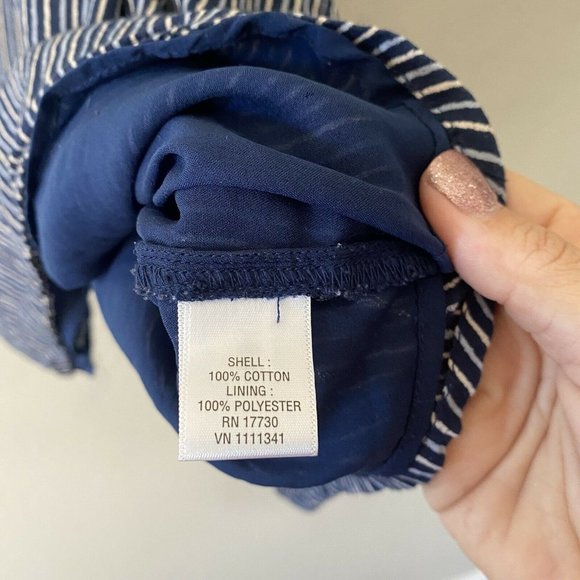 Converse blue white striped halter top strappy back size XL 100% cotton - Picture 7 of 7